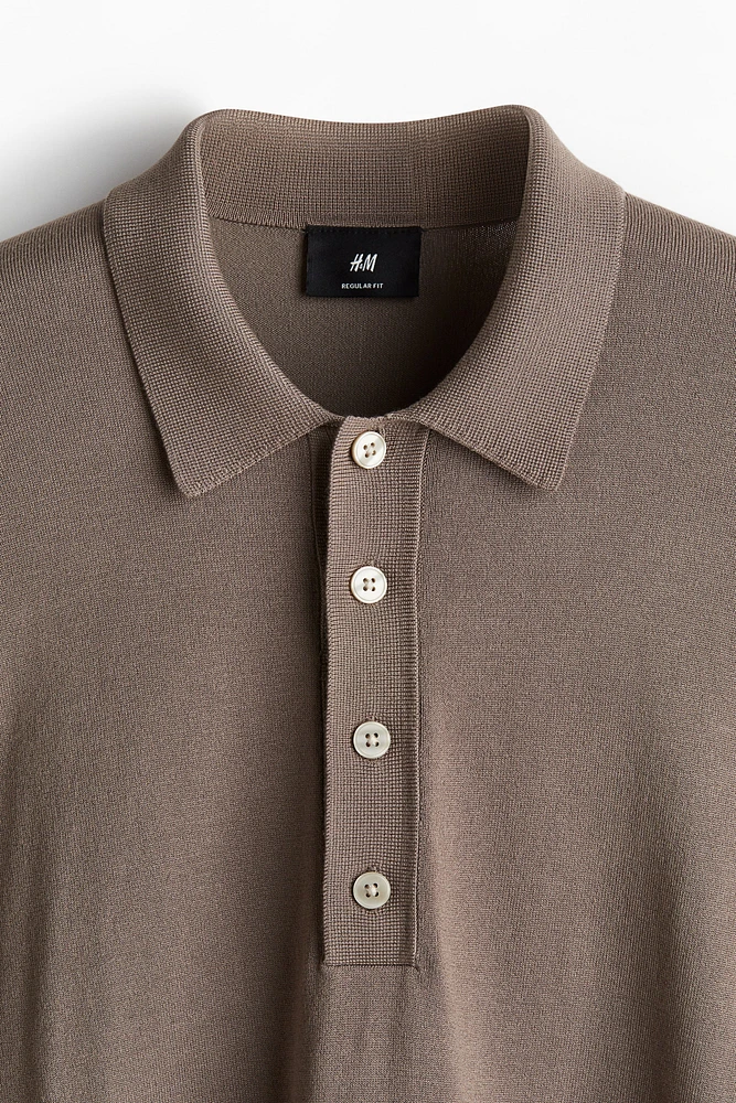 Regular Fit Fine-Knit Polo Shirt