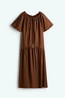 Drawstring-Detail Dress
