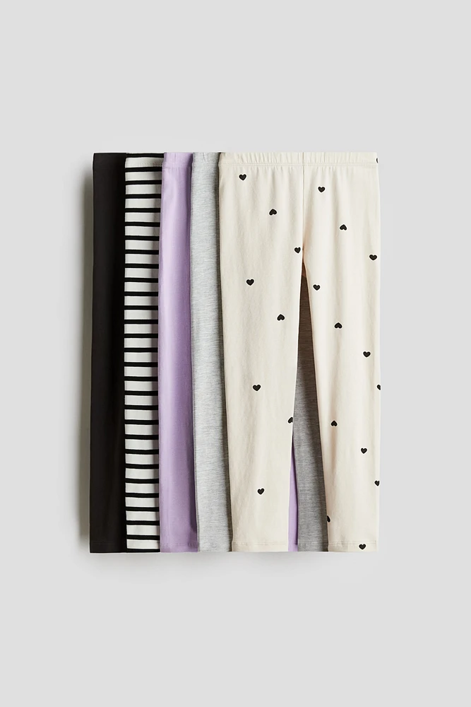Lot de 5 leggings en jersey