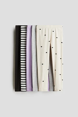 Lot de 5 leggings en jersey