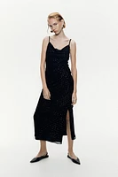 Glittery Plumeti Slip Dress