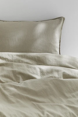 Linen-blend Twin Duvet Cover Set