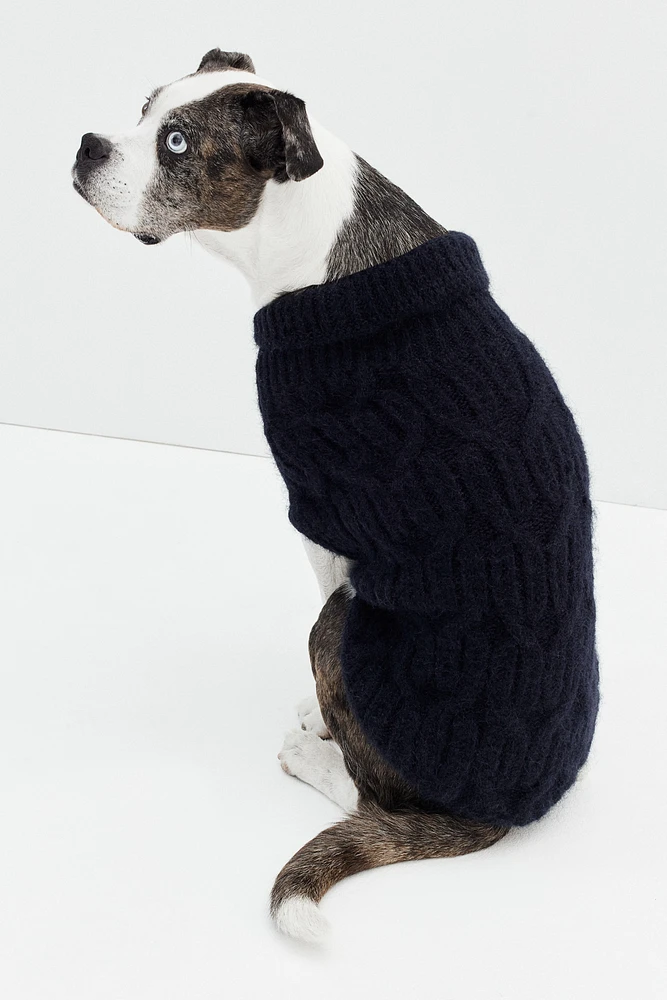 Cable-knit Dog Sweater