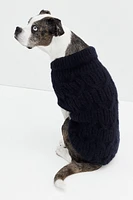 Cable-knit Dog Sweater