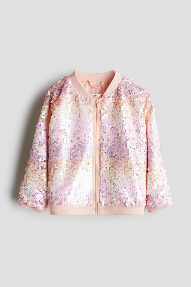 Sequined Bomber Jacket