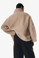 Loose-Fit Teddy Fleece Jacket