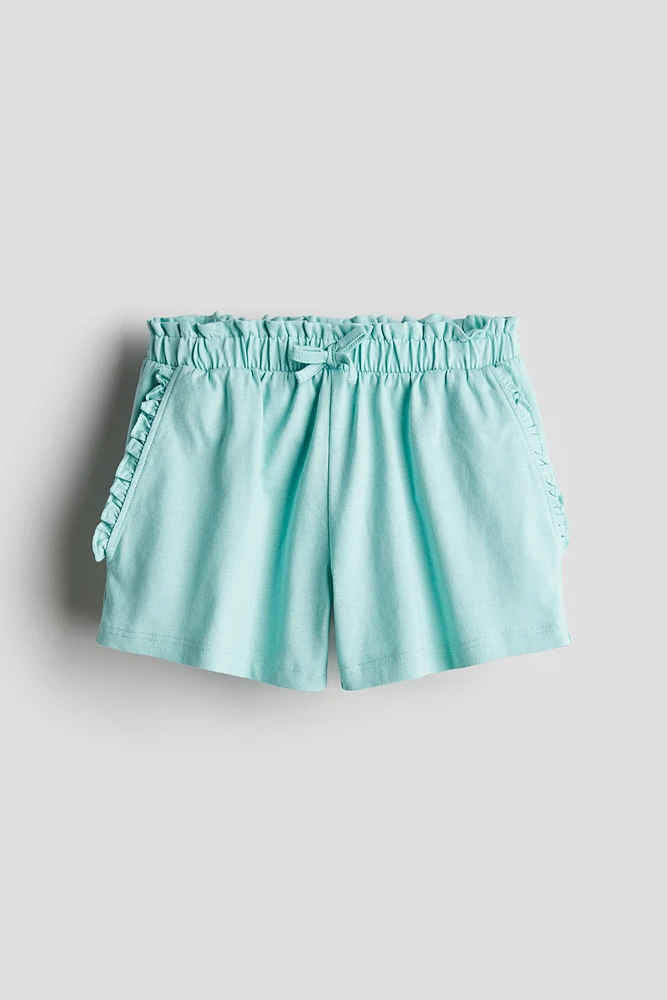 Short à taille froncée motif