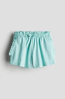 Short à taille froncée motif