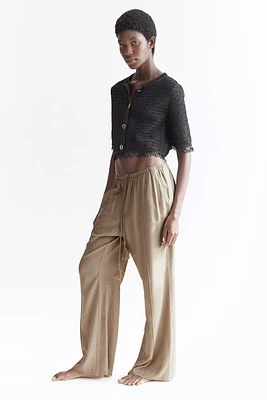 Linen-blend Pants