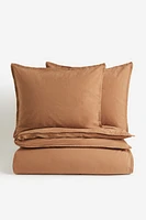 Washed Cotton King/Queen Duvet Cover Set