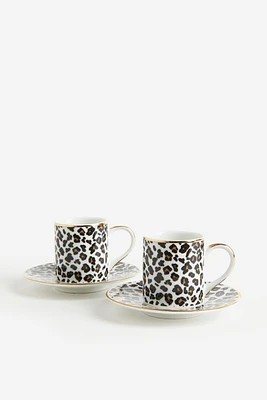 Lot de 2 tasses avec soucoupes