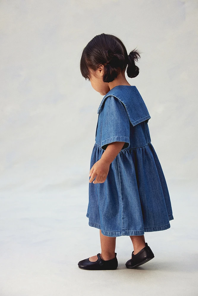 Cotton-blend Denim Dress