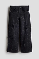 Loose Fit Wide Leg Cargo Jeans