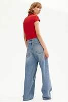Mock Turtleneck Jersey Top