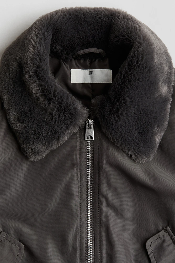 Bomber Jacket with Collar