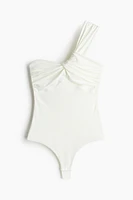 One-shoulder Thong Bodysuit