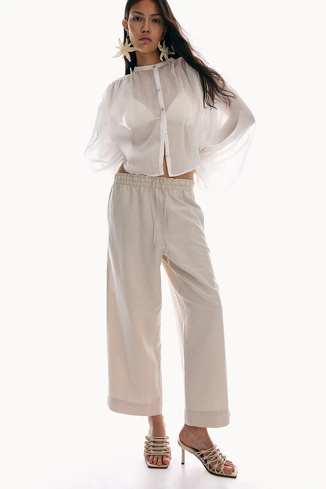 Linen-blend Pants