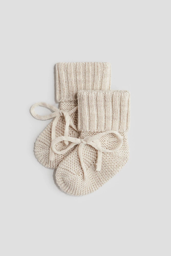 Wool Knit Slipper Socks