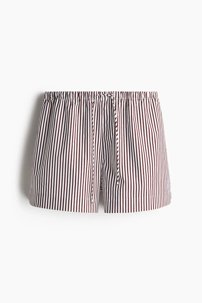 Short en coton avec cordon de serrage