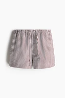 Short en coton avec cordon de serrage