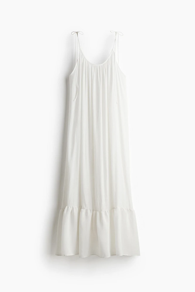 Robe de plage avec bretelles à nouer
