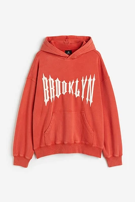 Oversized Fit Printed Hoodie