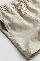 Linen-blend Pull-on Shorts