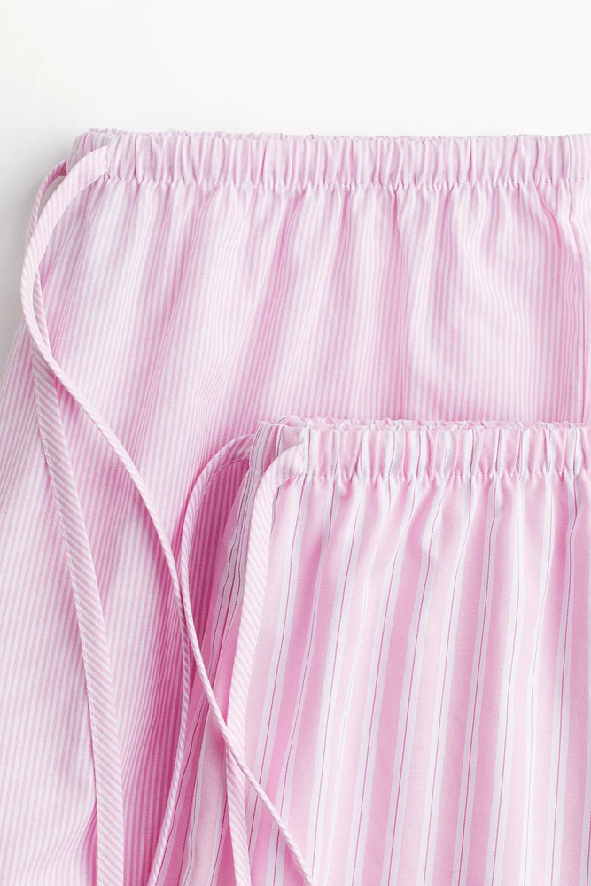 Lot de 2 shorts pyjama en popeline coton
