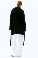 Tie-Belt Felted Coat