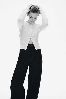 Pointelle Jersey Cardigan