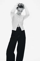 Pointelle Jersey Cardigan