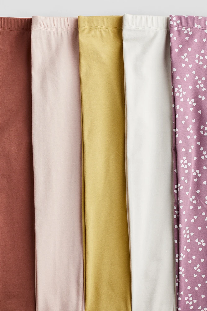 Lot de 5 leggings en jersey