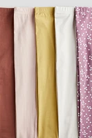 Lot de 5 leggings en jersey