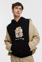 Oversized Fit Printed Hoodie