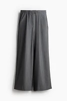 Wide-Leg Twill Pants