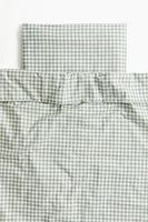 Checked Crib Duvet Cover Set