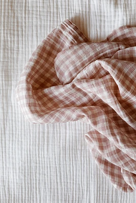 Checked Cotton Muslin Comfort Blanket