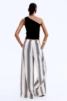 Pantalon large à taille élastique