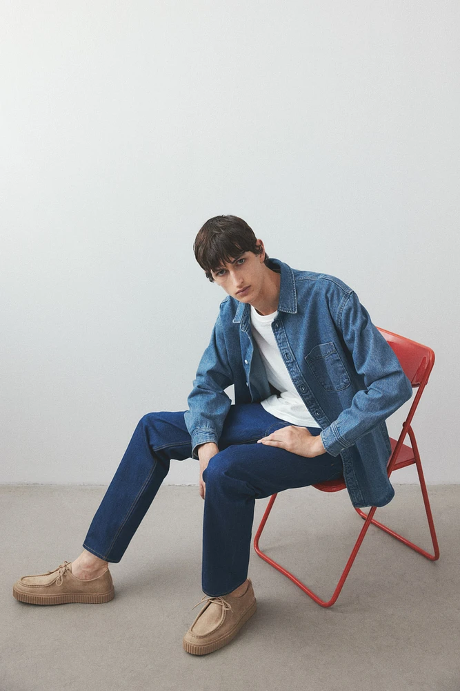 Chemise flottante en denim