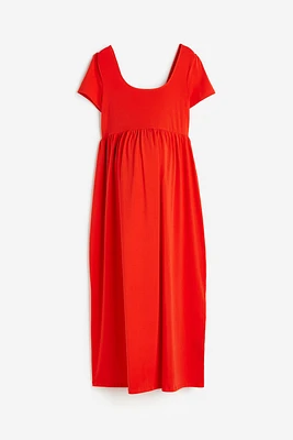 MAMA Square-neck Jersey Dress