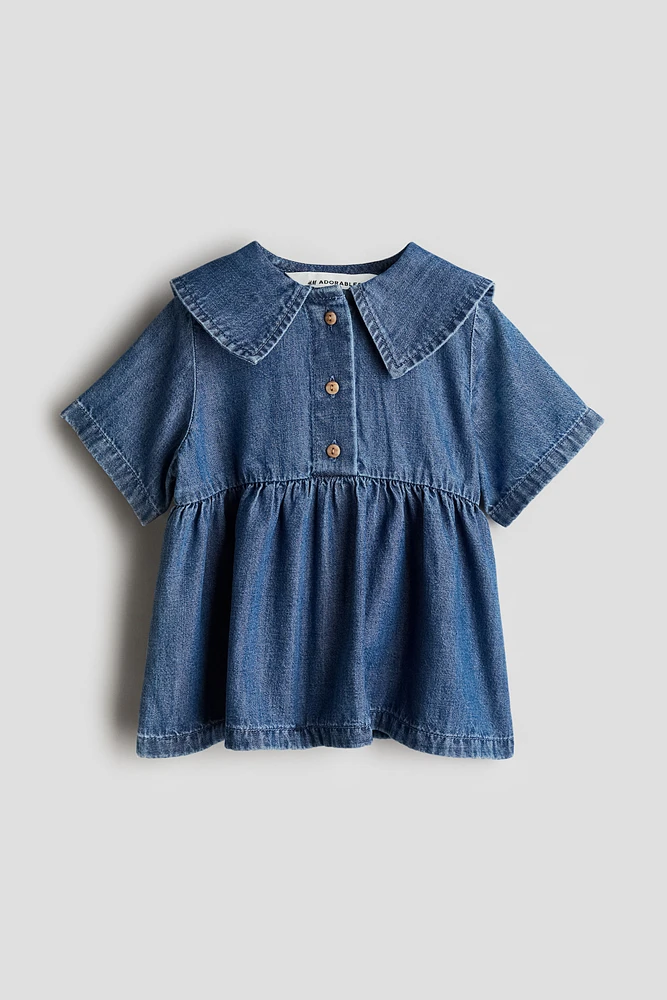 Cotton-blend Denim Dress