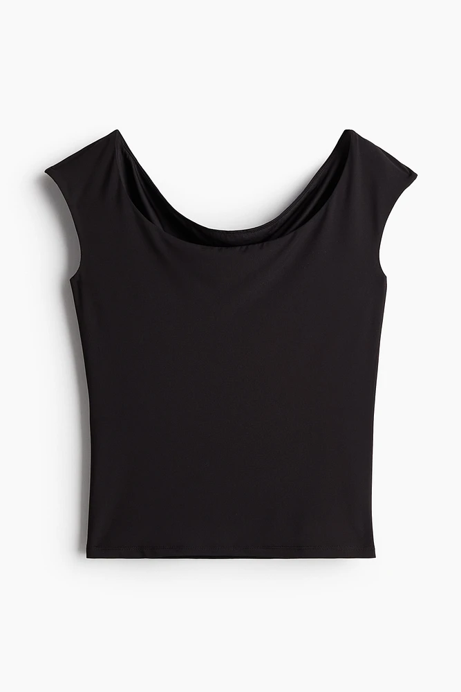 Ballerina-neckline Top