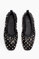 Studded ballet pumps