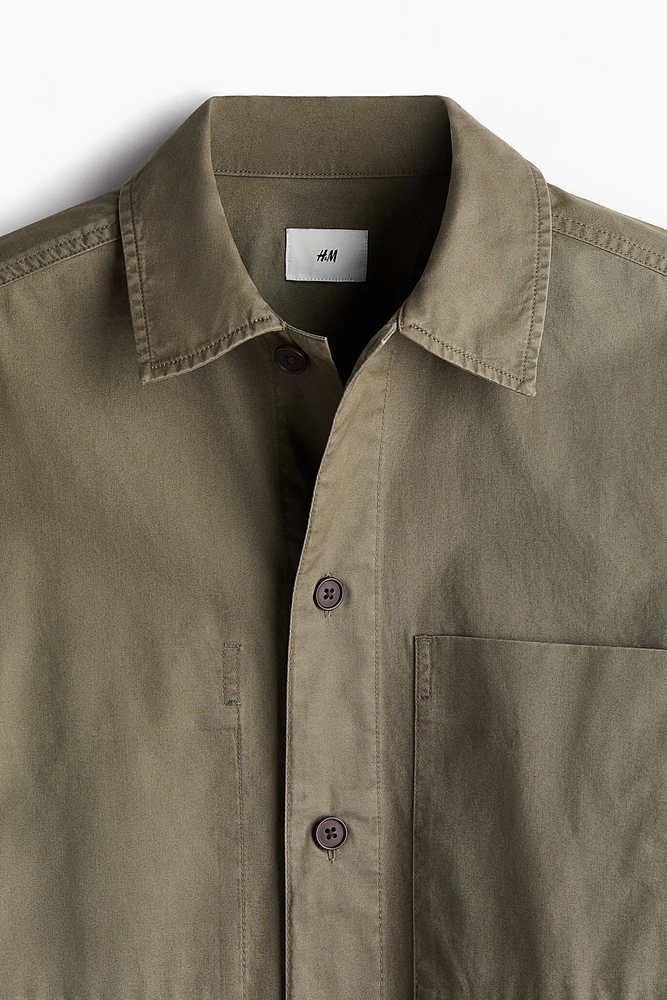 Regular Fit Twill Overshirt