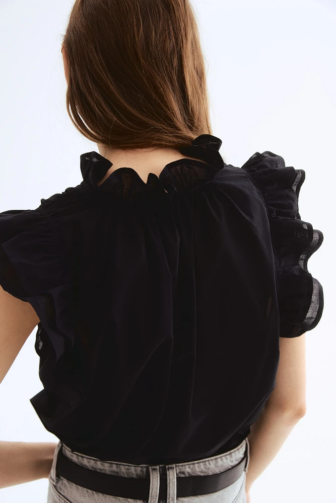 Ruffle-Trimmed Blouse