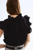 Ruffle-Trimmed Blouse