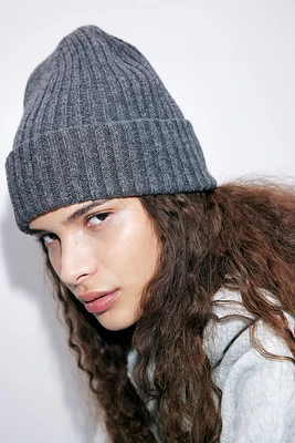 Rib-Knit Beanie