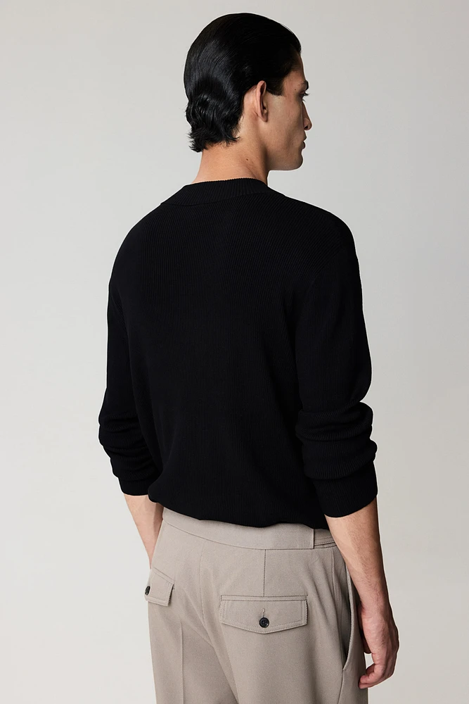 Slim Fit Rib-Knit Sweater