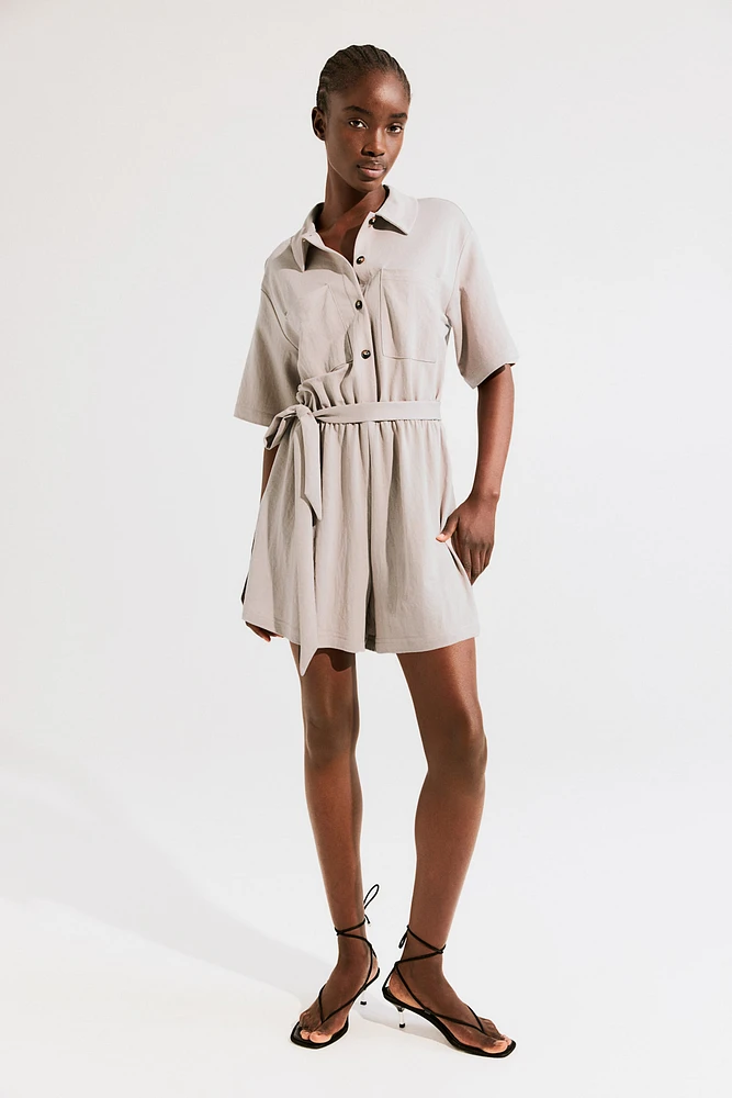 Textured Jersey Romper