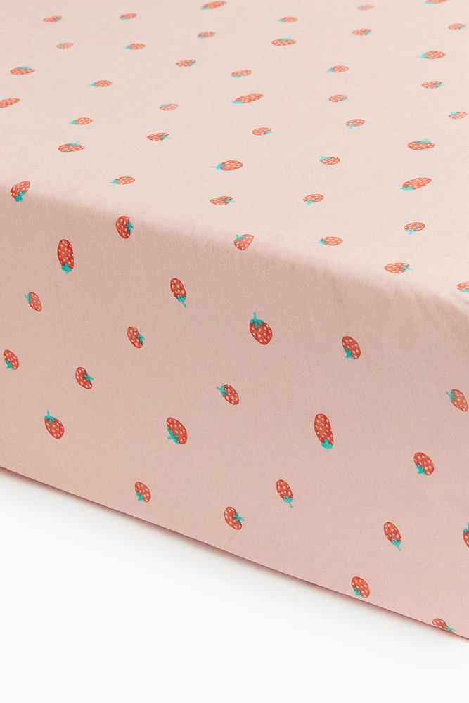 Patterned Cotton Fitted Sheet